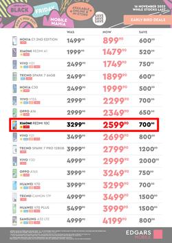 Edgars Mobile : Early Bird Black Friday Deals (16 November - 20 November 2022), page 1