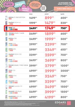 Edgars Mobile : Early Bird Black Friday Deals (16 November - 20 November 2022), page 1