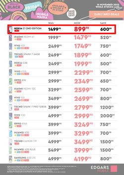 Edgars Mobile : Early Bird Black Friday Deals (16 November - 20 November 2022), page 1
