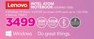 Lenovo 11.6" Intel Atom Notebook IDEAPAD 100S