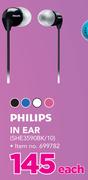 Philips In Ear SHE3590BK/10-Each