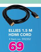 Ellies 1.5M HDMI Cord