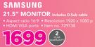Samsung 21.5" Monitor