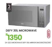 Defy 30L Mirror Door Microwave DMO390/30S/391 24-222