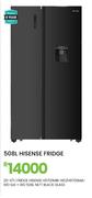 Hisense 508L Nett Black Glass SxS + WD Fridge H670SMIB-WD/H670SMIA-WD 20-471