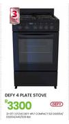 Defy 4 Plate Compact 521 Stove BLK DSS554/DSS514/440/509