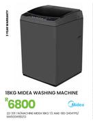 Midea 18Kg T/L W/Machine MAE-180-240TPS/MA500W180/G 22-331