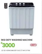 Defy 9Kg T/T WHT W/Machine DTT169 22-321