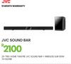 JVC Home Theatre Sound Bar + Wireless Subwoofer 100W TH-N239B 23-799