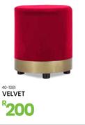 Velvet Ottoman 40-1081