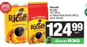 Nescafe Ricoffy Tin 750g Or Value Pack Pouch 800g