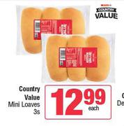 Country Value Mini Loaves-3s
