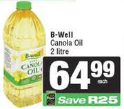B-Well Canola Oil-2Ltr