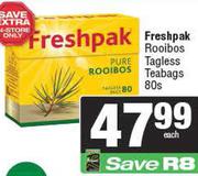 Freshpak Rooibos Tagless Teabags-80's Pack