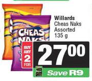 Willards Cheas Naks assorted-For Any 2 x 135g