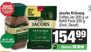 Jacobs Kronung Coffee Jar 200g Or Refill Pack 230g