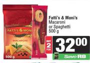 Fatti's & Moni's Macaroni Or Spaghetti-For 2 x 500g