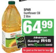 Spar Sunflower Oil-2Ltr