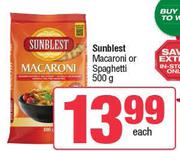 Sunblest Macaroni Or Spaghetti-500g Each