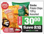 Simba Potato Chips Assorted-For Any 2 x 120g