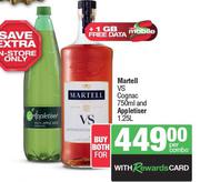 Martell VS Cognac 750ml And Appletiser 1.25Ltr-For Both