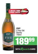 KWV 5 Year Old Brandy-750ml