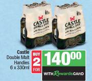 Castle Double Malt Handies-For 2 x 6 x 330ml