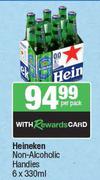 Heineken Non-Alcoholic Handies-6 x 330ml Per Pack