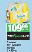 Savanna Non-Alcoholic Handies-6 x 330ml Per Pack