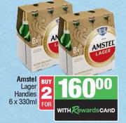Amstel Lager Handies-For 2 x 6 x 330ml