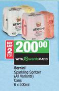 Bernini Sparkling Spritzer (All Variants) Cans-For Any 2 x 6 x 500ml