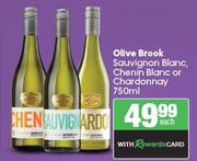 Olive Brook Sauvignon Blanc, Chenin Blanc Or Chardonnay-750ml Each