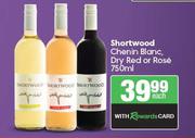 Shortwood Chenin Blanc, Dry Red Or Rose-750ml Each
