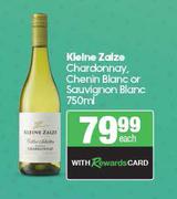 Kleine Zalze Chardonnay, Chenin Blanc Or Sauvignon Blanc-750ml Each