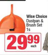 Wise Choice Dustpan & Brush Set-Each