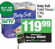Baby Soft Toilet Tissue 2-Ply-18s Pack