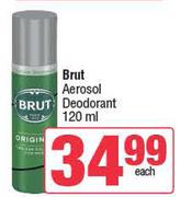 Brut Aerosol Deodorant-120ml Each