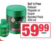 Sof' n Free Relaxer Regular Or Super Banded Pack-450ml Each