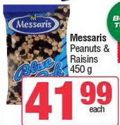 Messaris Peanuts & Raisins-450g Each
