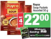 Royco Soup Packets Assorted-For 4 x 50g