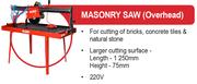 Masonry Saw (Overhead)