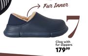 Clog With Fur Slippers