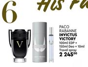 Paco Rabanne Invictus Victory 100ml EDP + 150ml Deo + 10ml Travel Spray