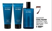Davidoff Cool Water 125ml EDT + 75ml Shower Gel + 75ml After Shave