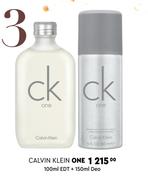 Calvin Klein One 100ml EDT + 150ml Deo