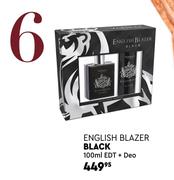 English Blazer Black 100ml EDT + Deo