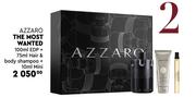 Azzaro The Most Wanted EDP 100ml + 75ml Hair & Body Shampoo + 10ml Mini