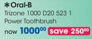Oral-B Trizone 1000 D20 523 1 Power Toothbrush-Each