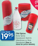 Old Spice Body Spray Deodorant, Roll-On Aftershave Or Stick Deodorant-Each