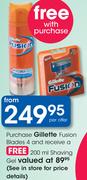 Gillette Fusion Blades 4+ Free 200ml Shaving Gel-Per Offer